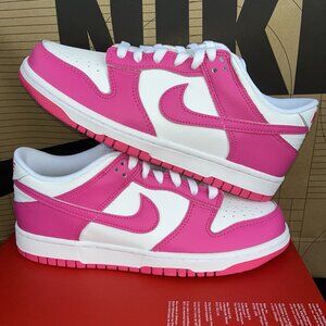 NEW Nike DUNK Low GS Laser Fuchsia Pink Barbie FB9109-102 Women Sz 8.5 / 7Y